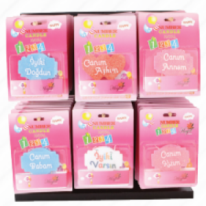 Standlı Yazılı Mum