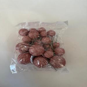 Rose Gold Simli Küre Pasta Süsü Seti