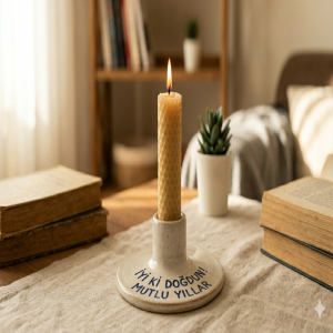 Standlı Yazılı Mum
