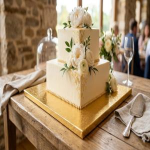 Altın Kare Pasta Altlığı