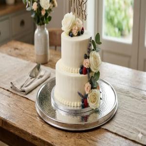 Gümüş Yuvarlak Pasta Altlığı