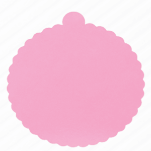 Yuvarlak Pembe Pasta Altlığı